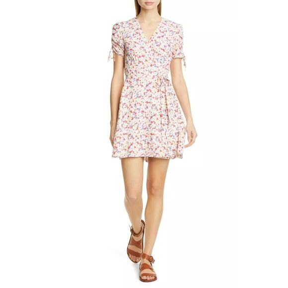 POLO Ralph Lauren Floral Crepe Wrap Dress Sz 4 - Picture 3 of 10